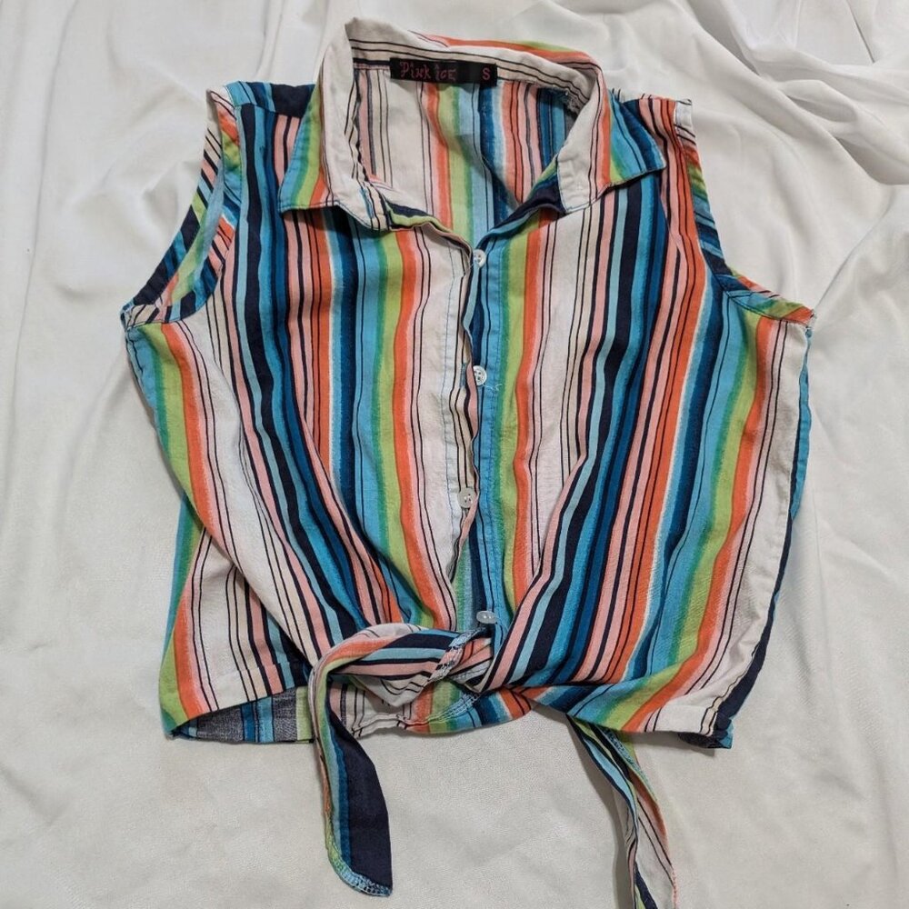 Striped sleeveless top, S